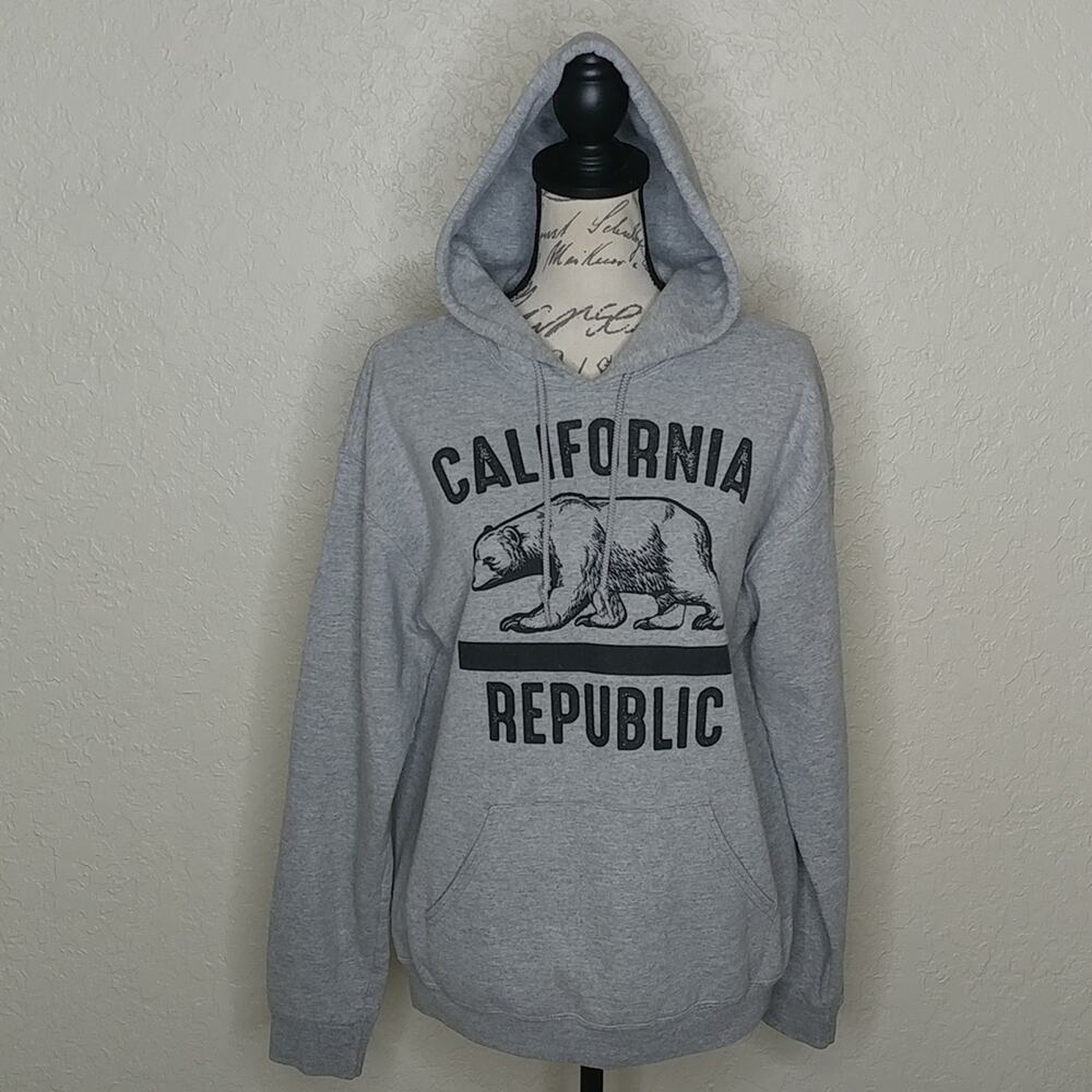 Bowery Supply Co California Republic Hoodie Gray Size M